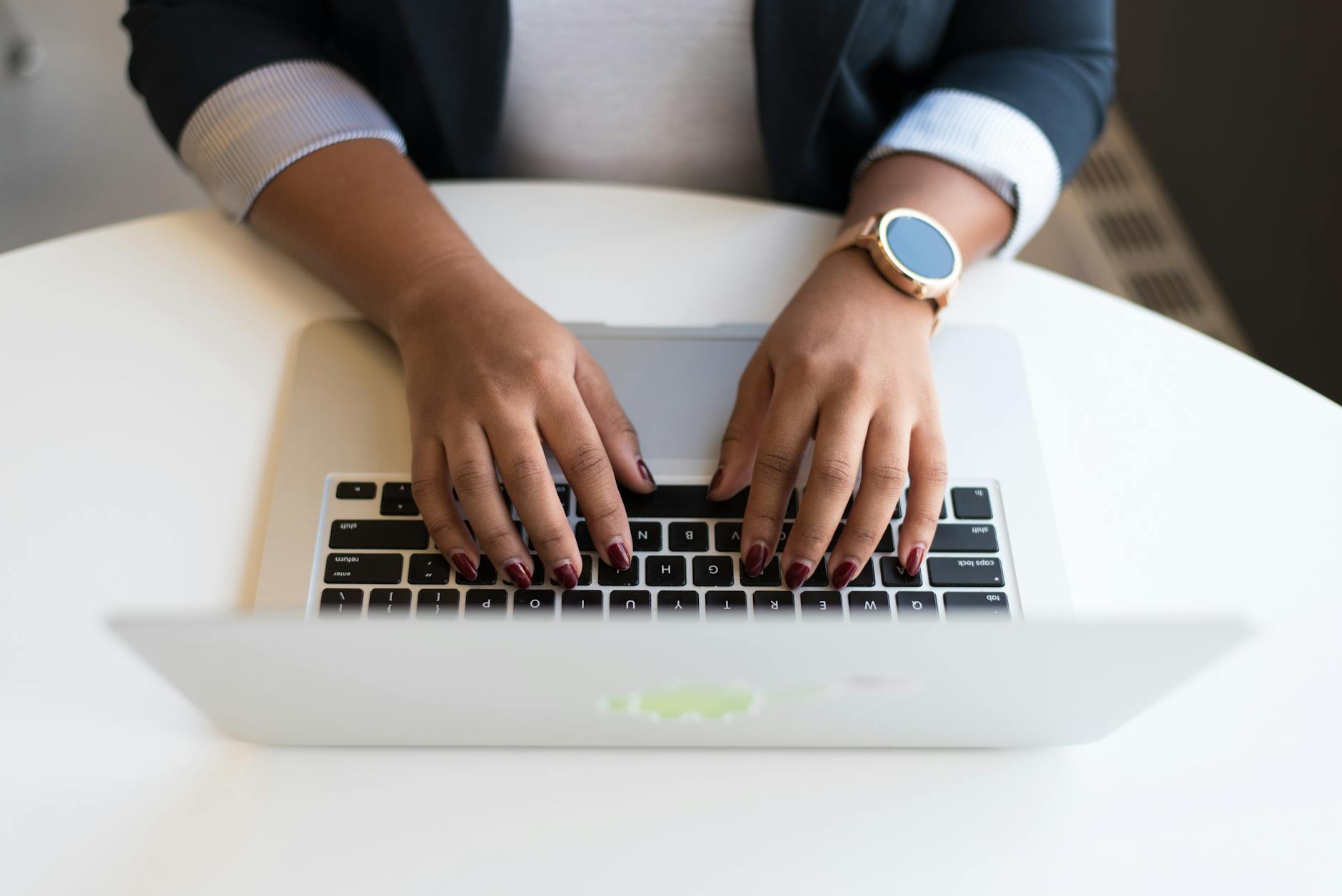 person using macbook